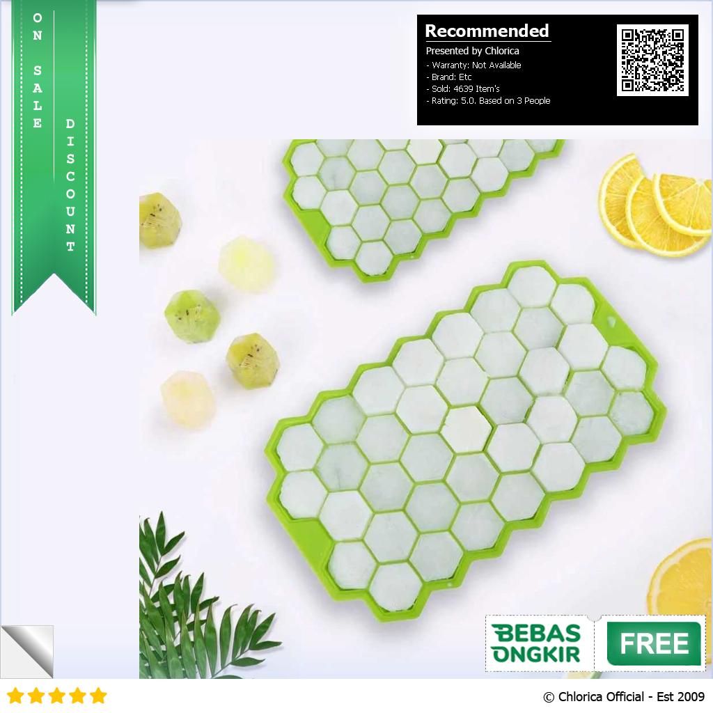 SILIKOLOVE Cetakan Es Batu Ice Cube Tray Honeycomb Heksagon 37 Slot DU655