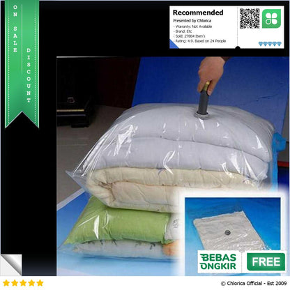 TintonLife Kantong Plastik Pakaian Baju Selimut Laundry Vacuum Bag YK 1000