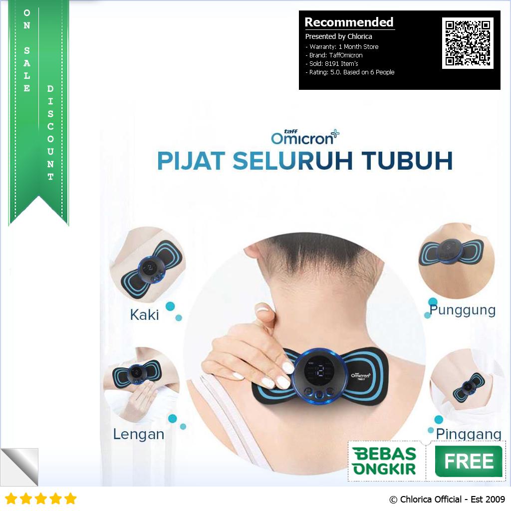 TaffOmicron Alat Pijat Elektrik Tempel EMS Terapi Leher Massager TMS17