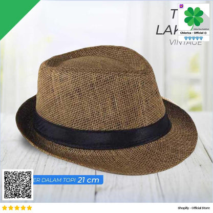 Yingrui Topi Fedora Unisex Laken Hat Jazz Classic Vintage M 38