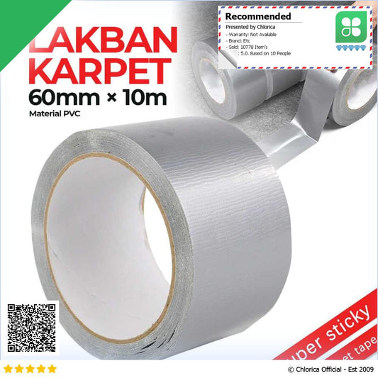 NiceLiving Lakban Karpet Super Sticky Cloth Floor Duct Tape 10M NL20