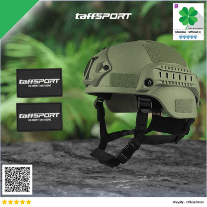 TaffSPORT Helm Tactical Airsoft Gun Paintball CS SWAT Helmet MICH2000