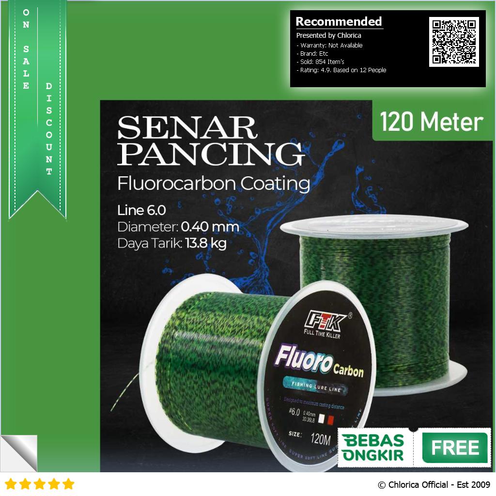 FTK Senar Pancing Invisible Spot Fluorocarbon Coating 120M FT12