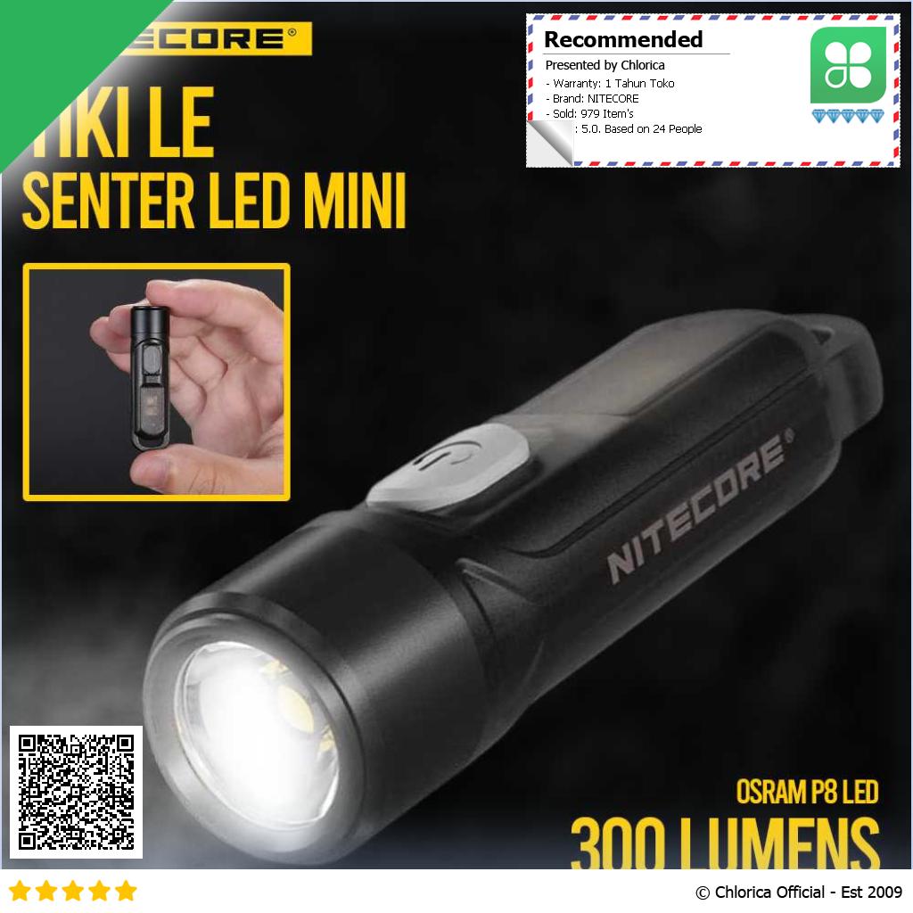 NITECORE TIKI LE Mini Senter LED OSRAM P8 300 Lumens