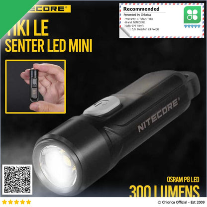 NITECORE TIKI LE Mini Senter LED OSRAM P8 300 Lumens