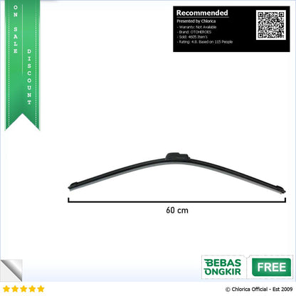 OTOHEROES Wiper Kaca Mobil Frameless Blade U Shape Hook FLY 078