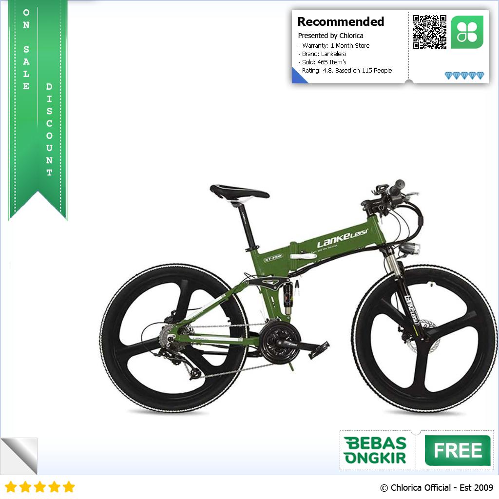 Lankeleisi Sepeda Listrik Lipat Folding Bike Elite Version 48V 10.4Ah XT750