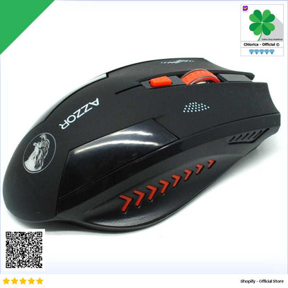 AZZOR Mouse Gaming Wireless Rechargeable USB 2400 DPI 2.4G