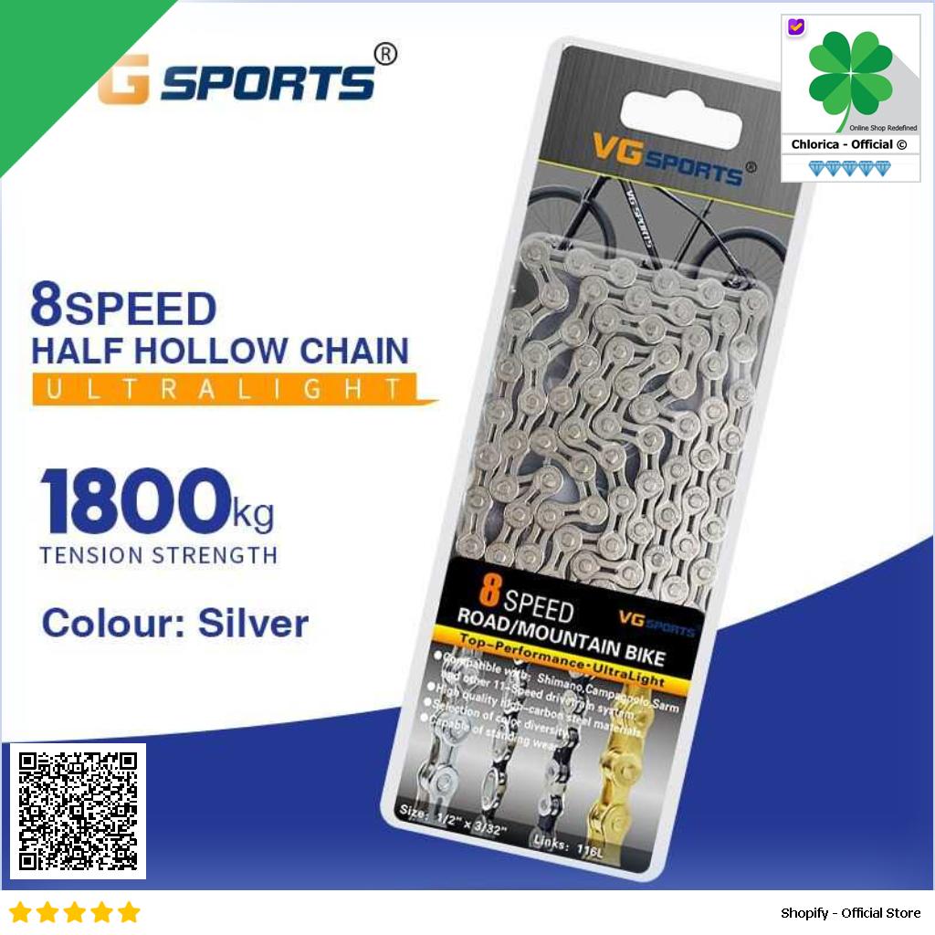 VG Sports Rantai Sepeda Bicycle Chain Half Hollow VGS