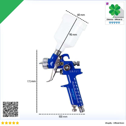 Taffware Professional Spray Gun Nozzle HVLP Airbrush 125ml H 2000A 827P