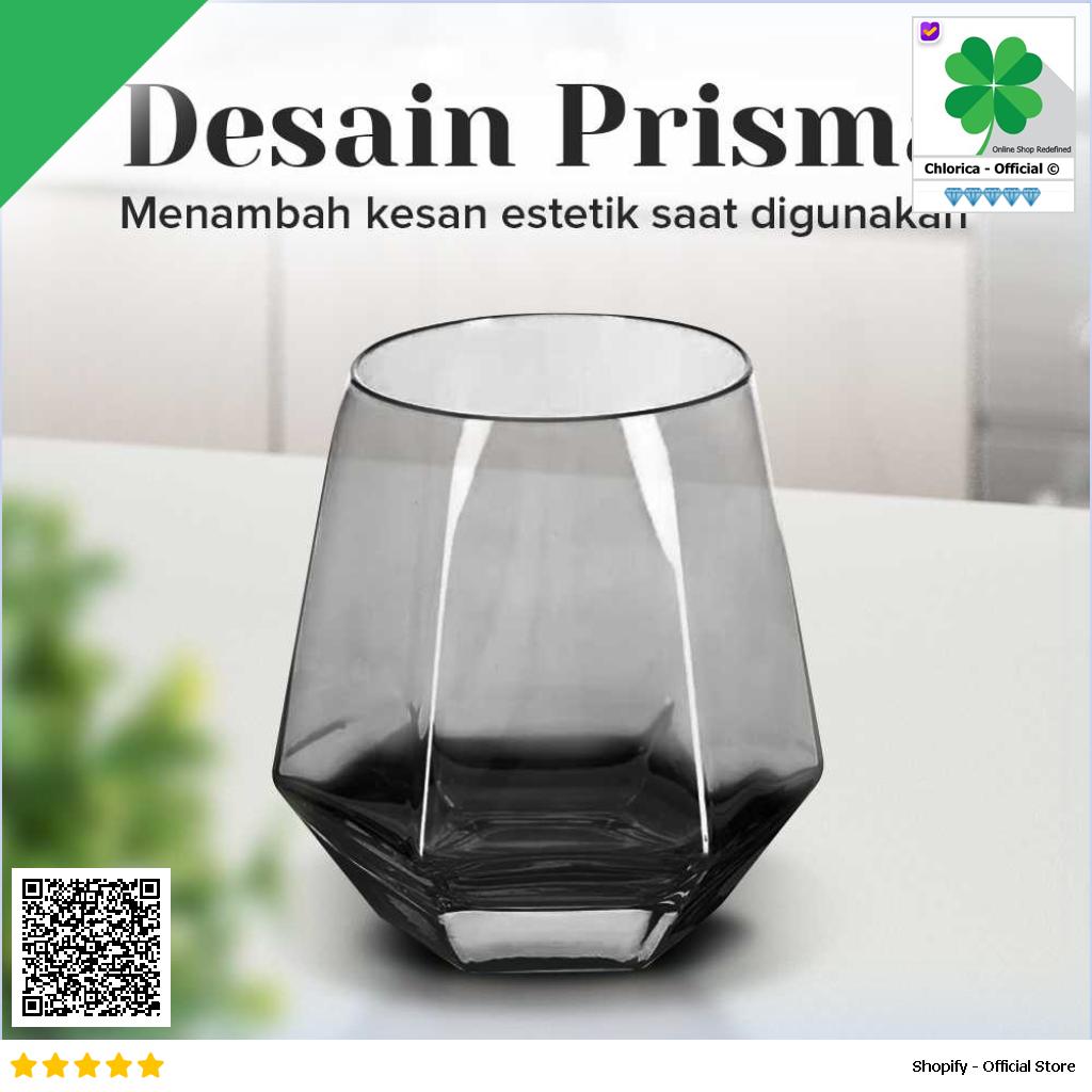 GLASSWARE Gelas Minuman Diamond Crystal Borosilicate Glass 310 ml GW107