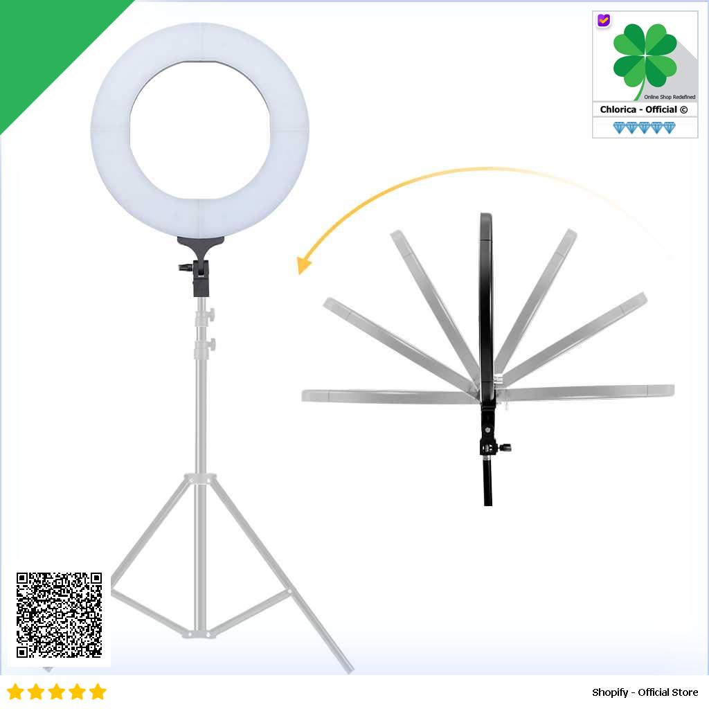 TaffSTUDIO Ring Light LED Kamera DSLR 65W 336 LED 12 Inch Tripod RL 18