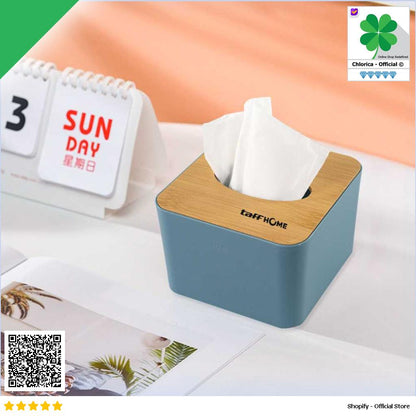 TaffHOME Kotak Tisu Kayu Multifungsi Wooden Tissue Box ZJ003