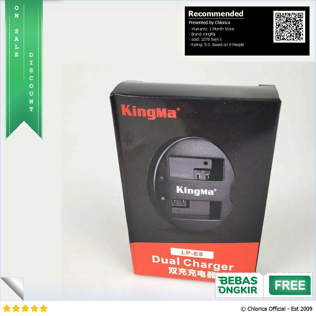 KingMa Charger Baterai 2 Slot Canon 550D 600D 650D 700D Rebel T2i BM015 LPE8