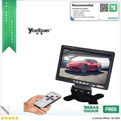 Yoelbaer Layar Monitor Mobil Car Digital Display TFT LCD 7 Inch C T703