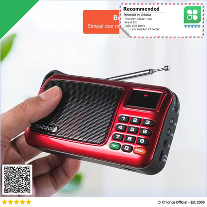 Rolton W405 Portable FM Radio Player TF Card W405