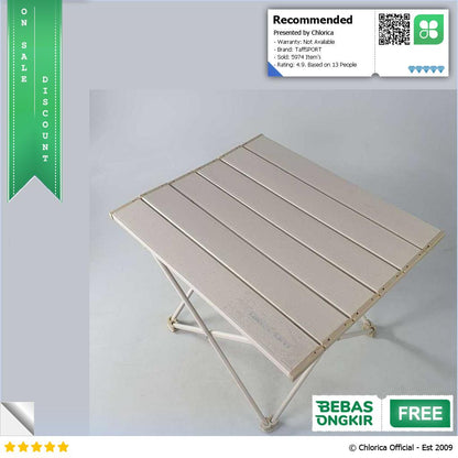 TaffSPORT Meja Lipat Piknik Foldable Portable Aluminium Table 8825