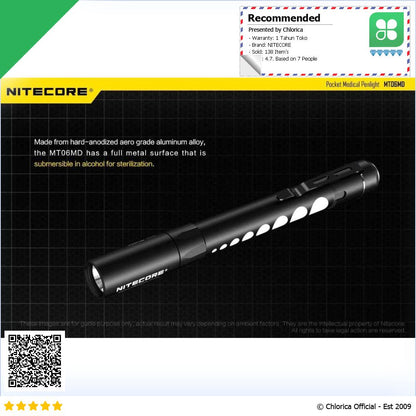 NITECORE Senter LED Nichia 219B 180 Lumens MT06MD