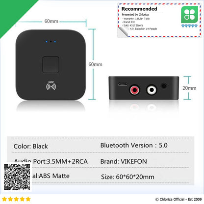 VIKEFON Music NFC Bluetooth Receiver 5.0 BLS B11