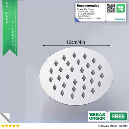 BATHE PROJECT Kepala Head Shower Mandi Rainfall Stainless Steel Round Cosmo 200