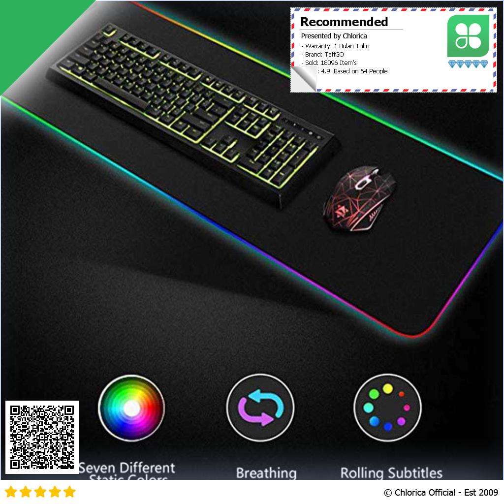 TaffGO Gaming Mouse Pad Glowing RGB LED High Precision