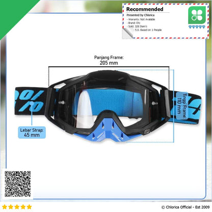 WJL Kacamata Olahraga Unisex Motocross MTB ATV Ski Goggles Fit Face UV400