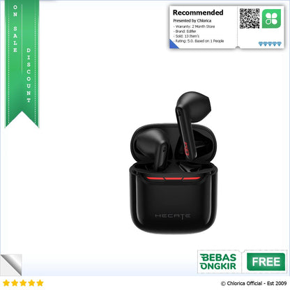 Edifier Hecate TWS Gaming Earphone Bluetooth 5.3 400mAh GM3 Plus