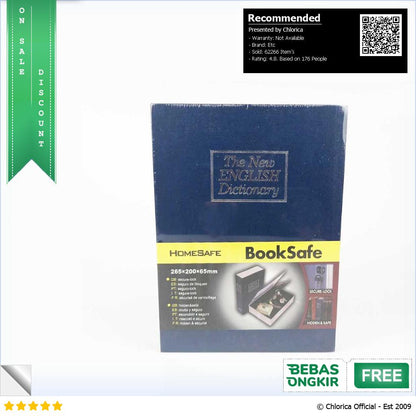 HOMESAFE Kotak Buku Kamus Hidden Security Box Dictionary Book Key Lock KBS 803