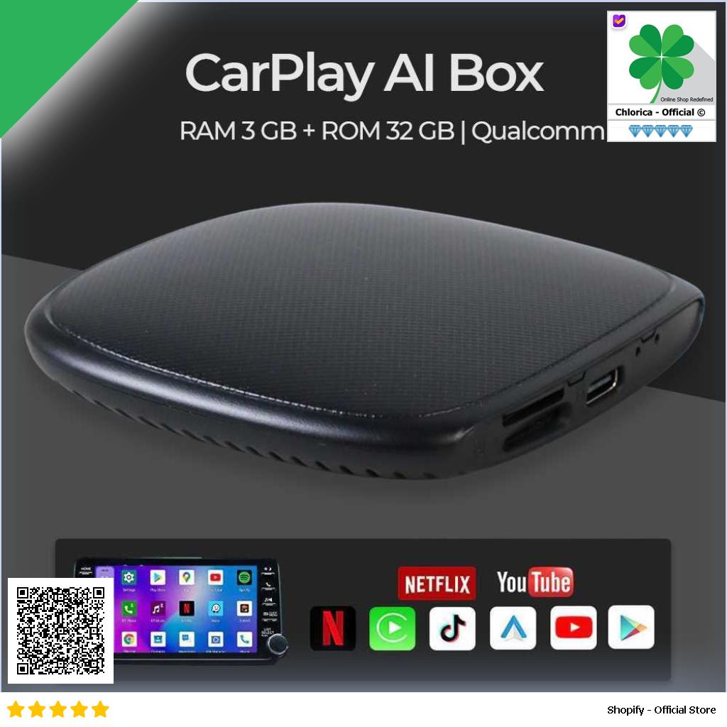 QMCARTRADE CarPlay AI Box Netflix Youtube GPS Wireless Android 11 32GB UX999Lite