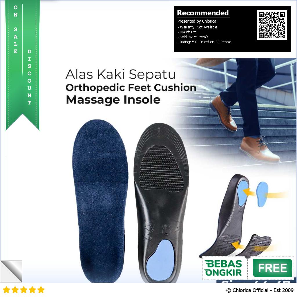 Insole Sepatu Alas Kaki Orthopedic EVA Flatfoot Massage E003