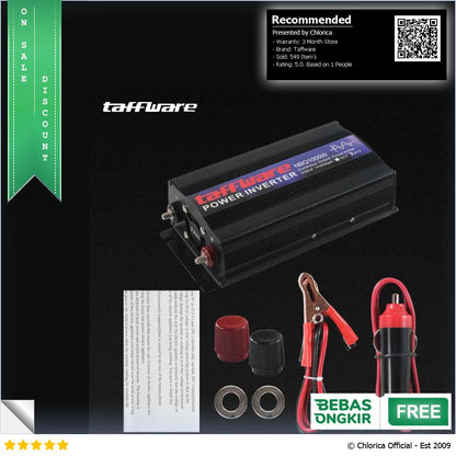 Taffware Power Inverter Mobil Pure Sine Wave DC 24 to AC 220V 1000W NBQ1000