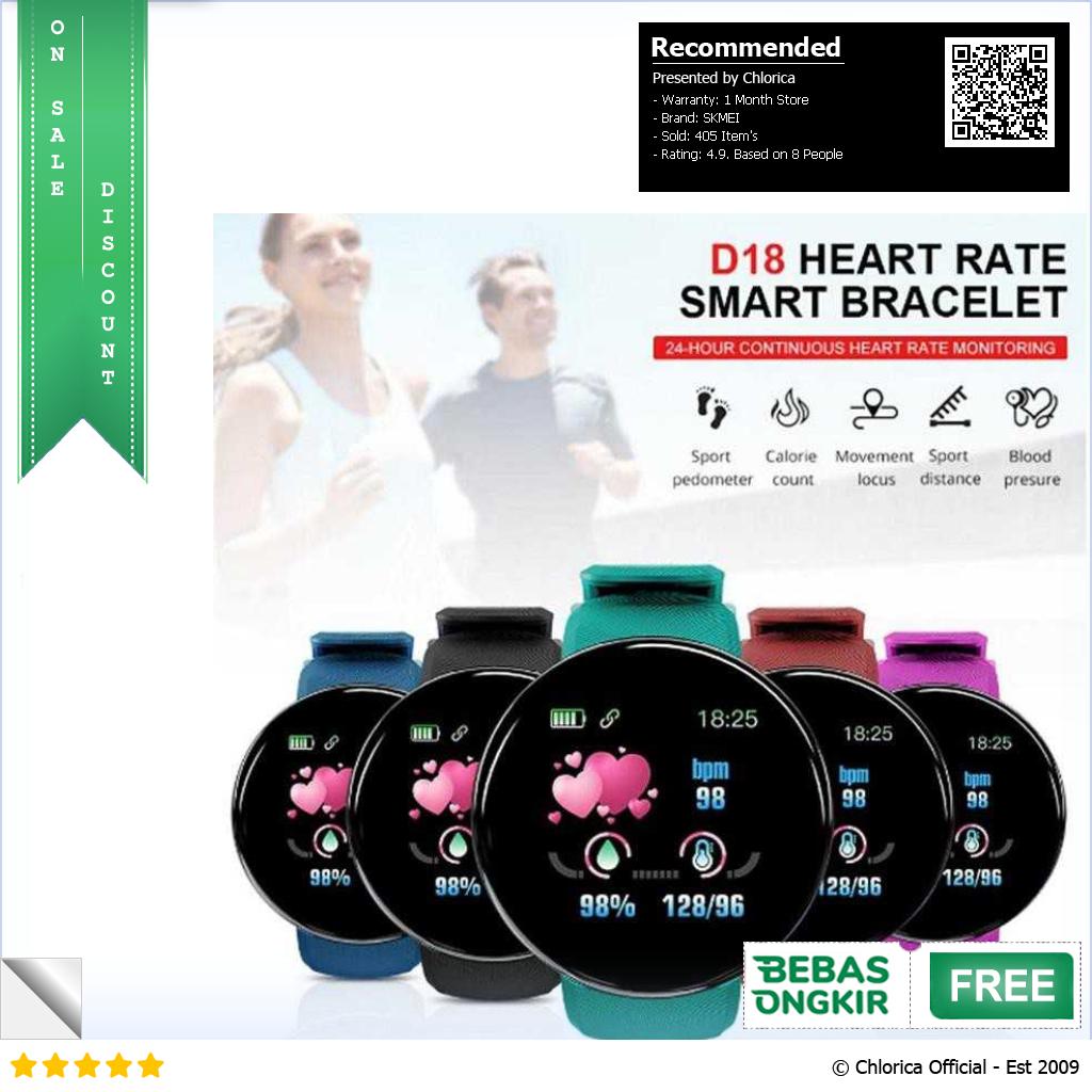 SKMEI Smartwatch Sport Fitness Tracker Heart Rate Blood Oxygen D18