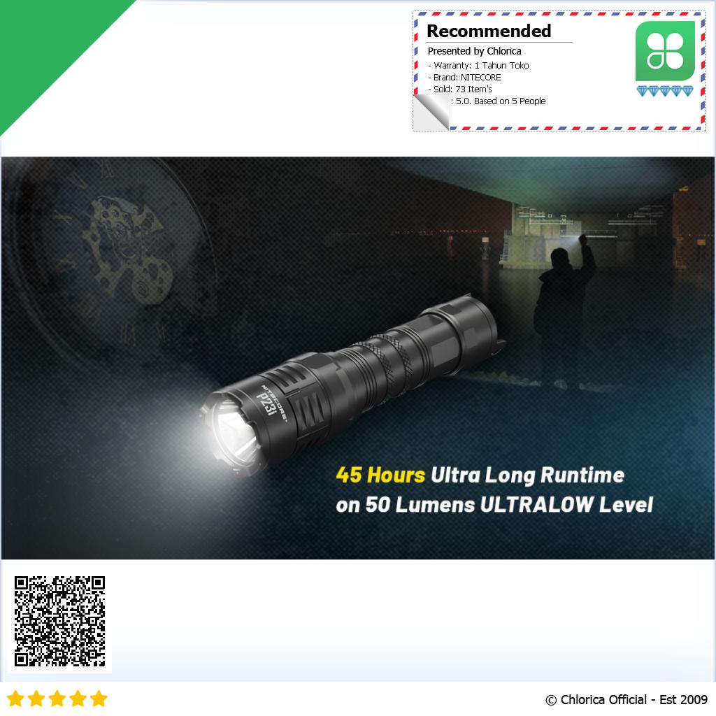 NITECORE Senter LED Tactical Flashlight Luminus SFT 70 IP68 3000lm P23i