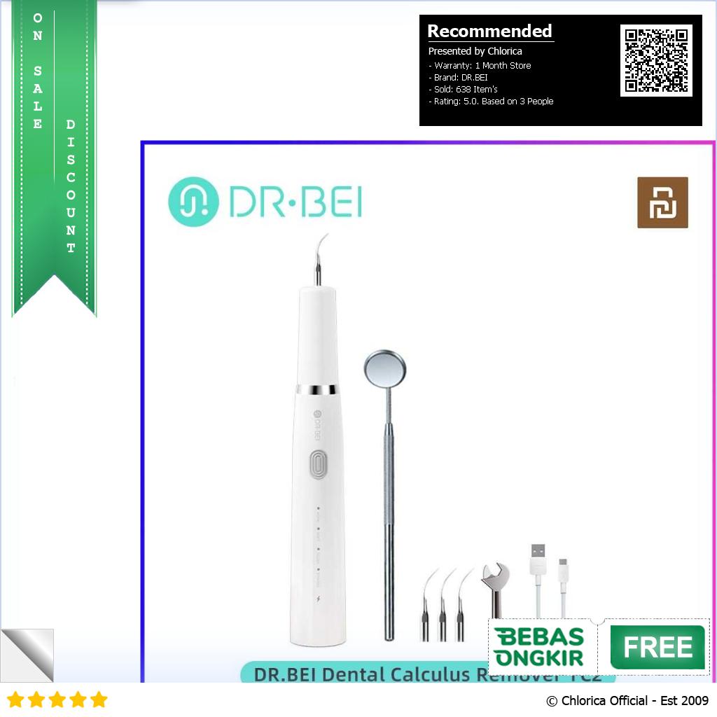 DR.BEI Pembersih Gigi Ultrasonic Electric Dental Remover YC2