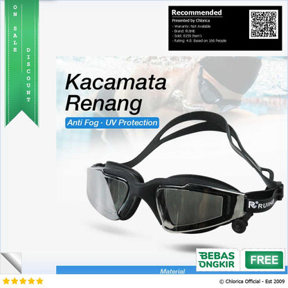 RUIHE Kacamata Renang Anti Fog UV Protection RH5310