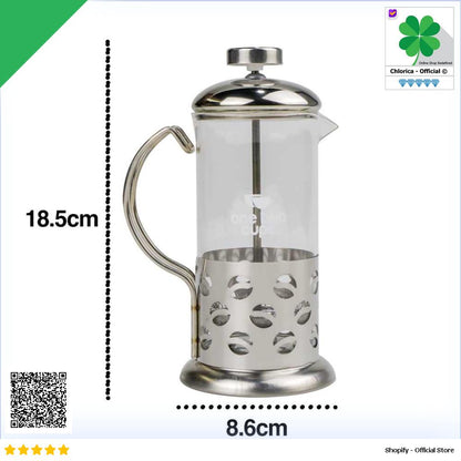 One Two Cups Teko Kopi French Press Coffee Maker Pot 350ml KG72I