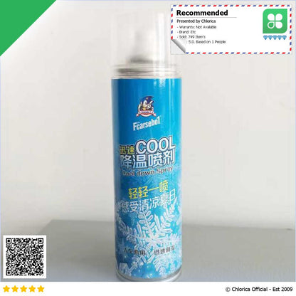 Fcarsebo1 Semprotan Dingin Multifungsi Car Rapid Cooling Spray 350ml FC350