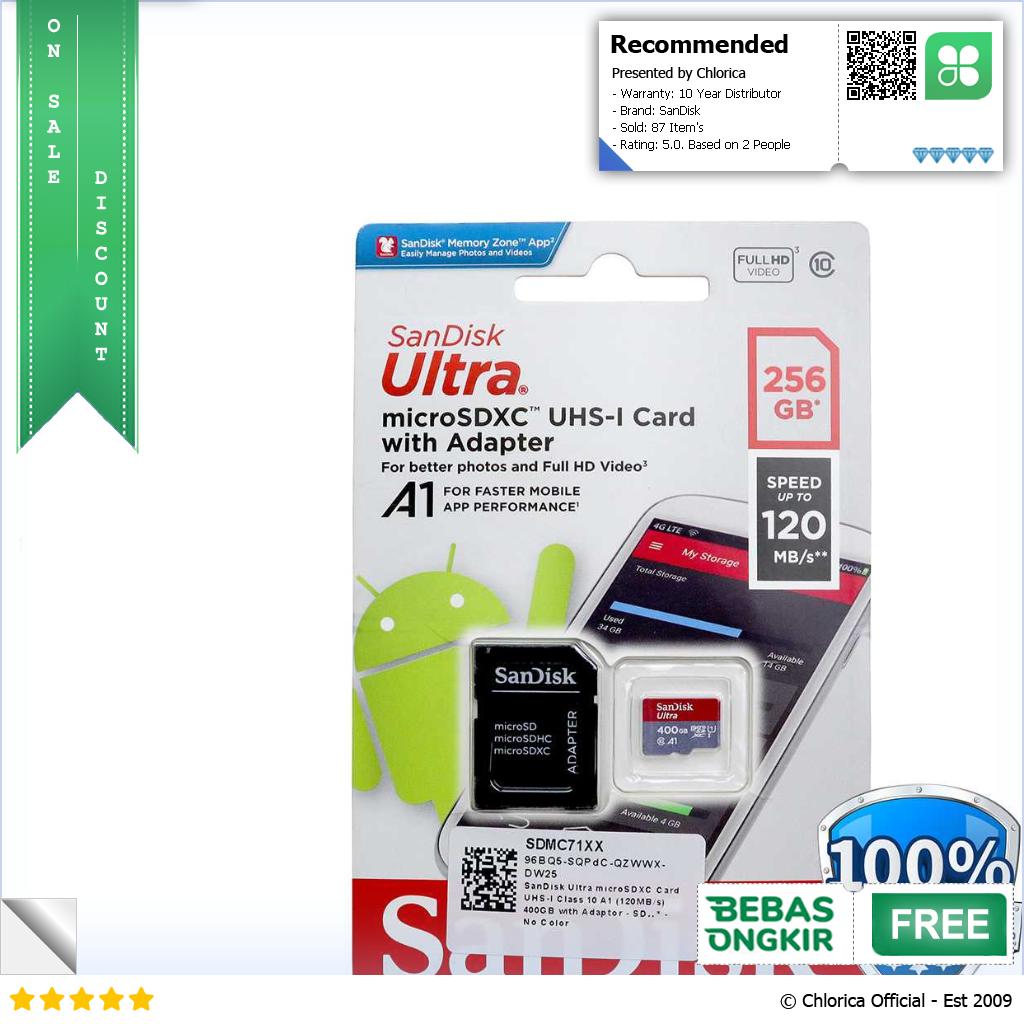 SanDisk Ultra microSD Card UHS I Class 10 A1 120MB s Adaptor SDSQUA4