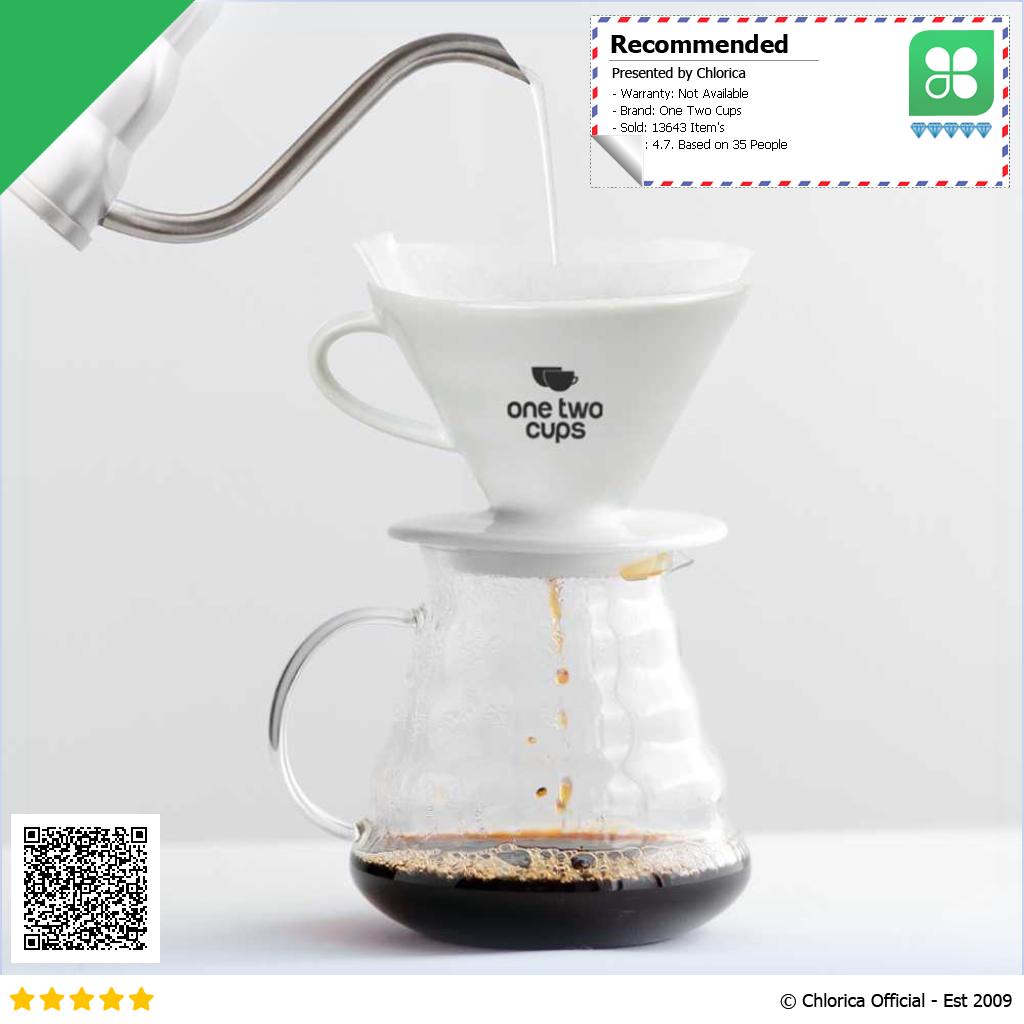 One Two Cups Filter Penyaring Kopi V60 Glass Coffee Filter Dripper ZM639