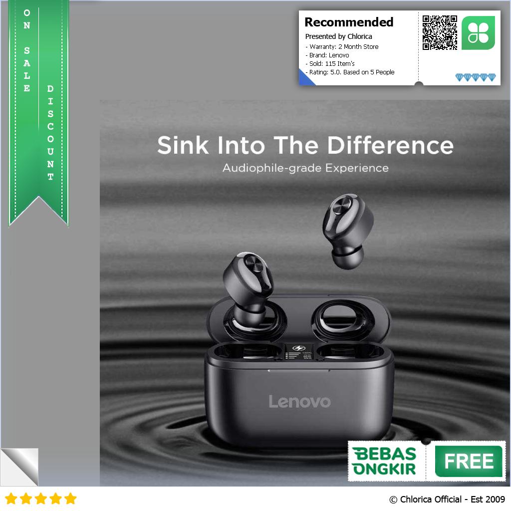 Lenovo TWS Earphone True Wireless Bluetooth 5.0 Charging Dock HT18