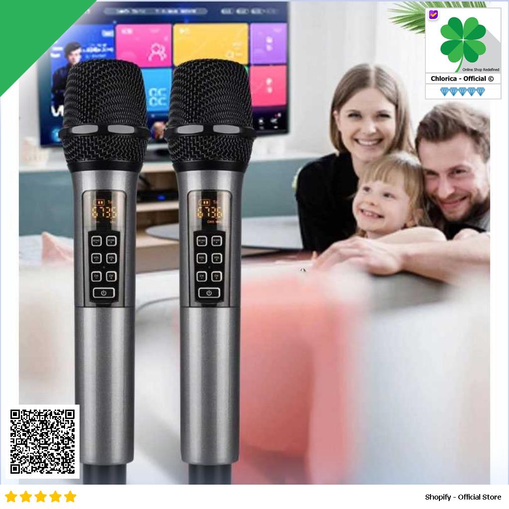 Rellent Mikrofon Karaoke Mic Wireless Portable KTV D300