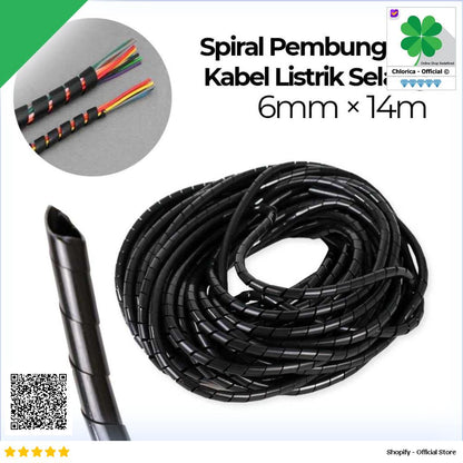 HEGEZHENG Spiral Pembungkus Pelindung Kabel Listrik Cable Organizer HPS 60