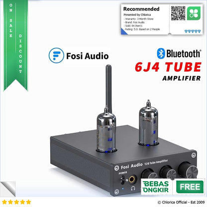 Fosi Audio Amplifier Bluetooth Tube Stereo 2x50W Bluetooth 5.0 T20