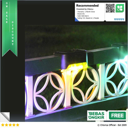 YANKE Lampu Taman Hias Pagar Balustrade Light Solar IP65 RGB 4 PCS YA80