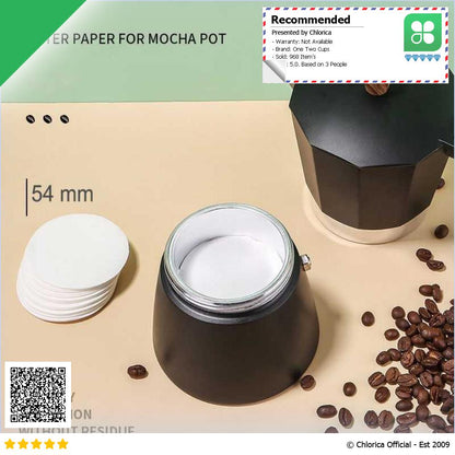 One Two Cups Kertas Saringan Kopi Coffee Filter Paper Moka Pot 100 PCS OJ 1