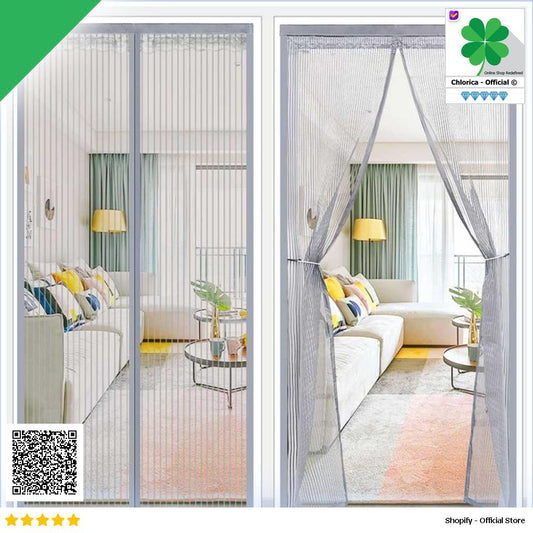 CNYMESH Tirai Pintu Anti Nyamuk Kelambu Magnetic Screen Door 100x210cm CNY 121