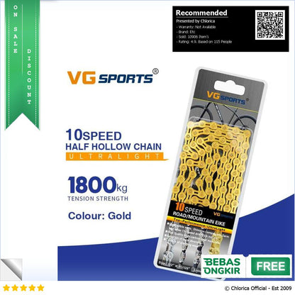 VG Sports Rantai Sepeda Bicycle Chain Half Hollow VGS