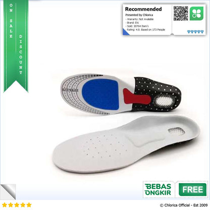 Insole Sepatu Alas Kaki Orthopedic Shock Absorb Gel Orthotic Arch ZYD17