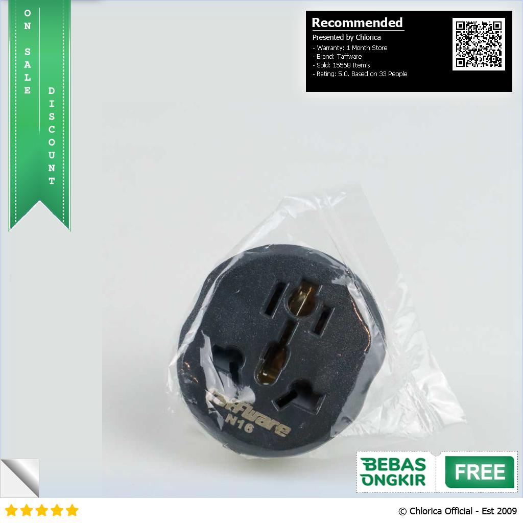 Taffware Loop Universal Travel Adaptor AU US UK to EU Plug 16A N16