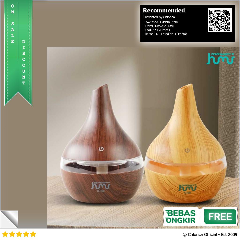 Taffware HUMI Air Humidifier Ultrasonic Wood Grain 300ml K H98